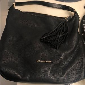 Michael Kors Black Leather Hobo Purse
